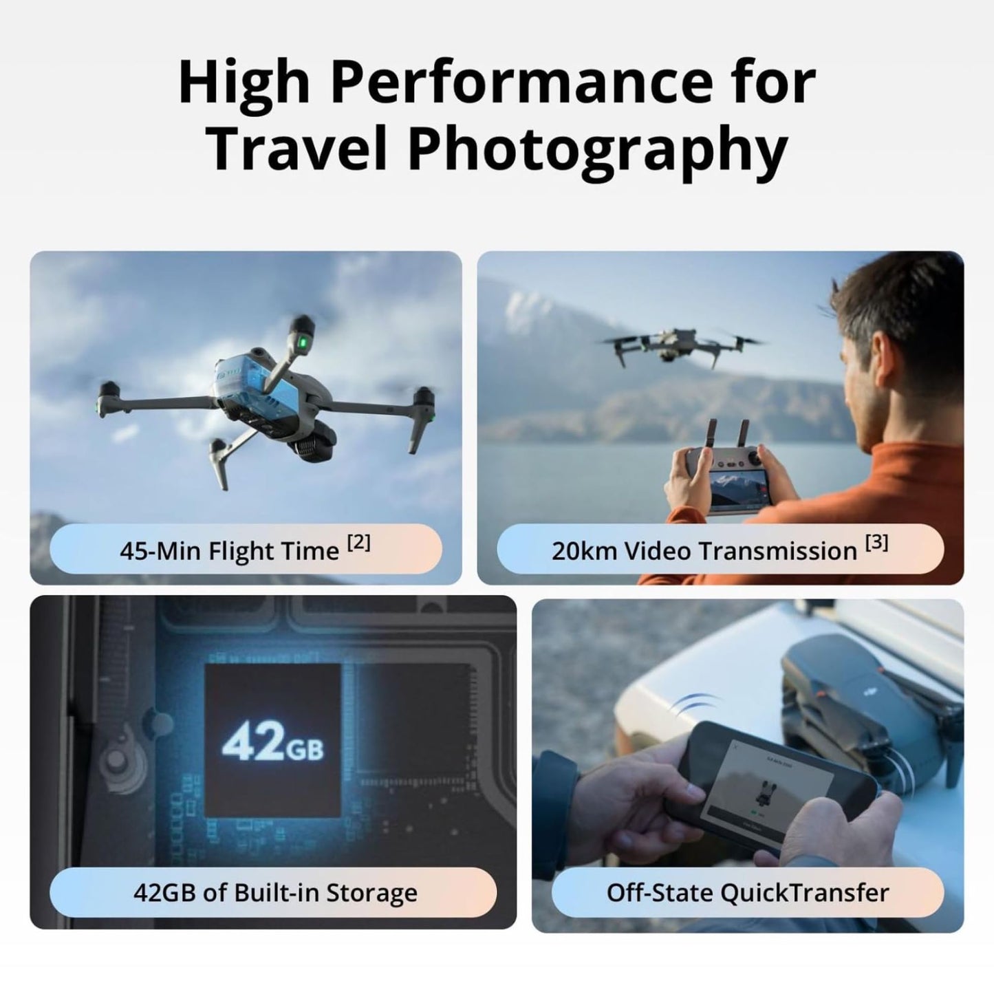 DJI Air 3S Fly More Combo (RC 2 Screen Remote Controller), Drone with 1" CMOS Wide-Angle & Medium Tele Camera for Adults, 4K/60fps, Omnidirectional Sensing & 3 Batteries for Extended Flight Time