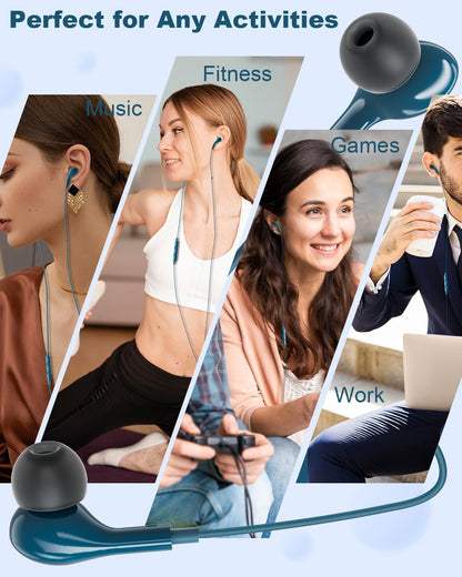 USB C Headphones Wired Earbuds Magnetic in-Ear Headphones C Type for Samsung Galaxy S24 S23 Ultra S25 S22 iPhone 15 16 17 Pro Max iPad Pro with Microphone HiFi Stereo for A56 A54 A35 A54 5g A16