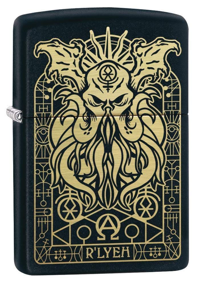 Zippo Monster Design Black Matte Pocket Lighter