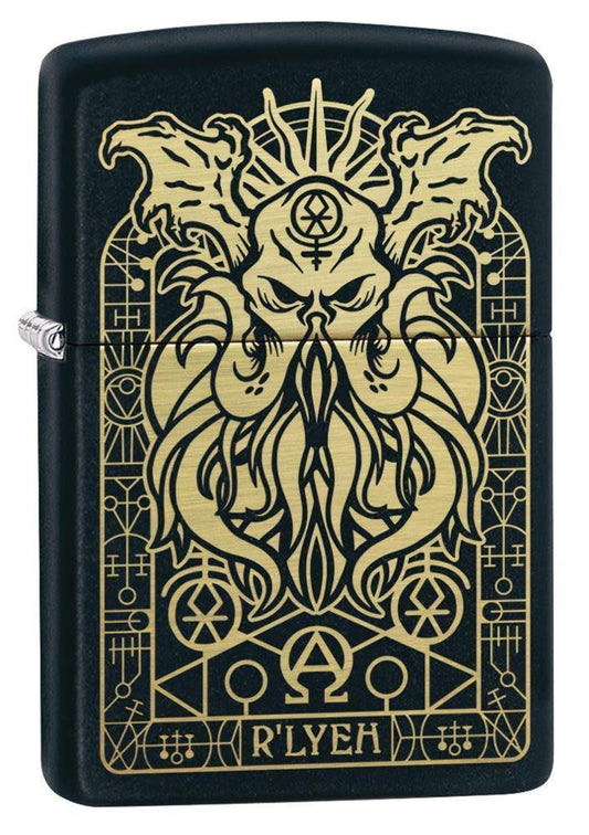 Zippo Monster Design Black Matte Pocket Lighter