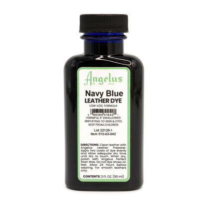 Angelus Leather Dye - Flexible Leather Dye for Shoes, Boots, Bags, Crafts, Furniture, & More 3oz (Navy Blue)