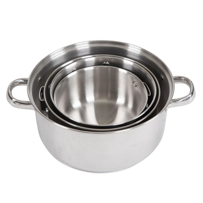 Stansport Heavy Duty - Stainless Steel Clad Cook Set (369), 7 Piece