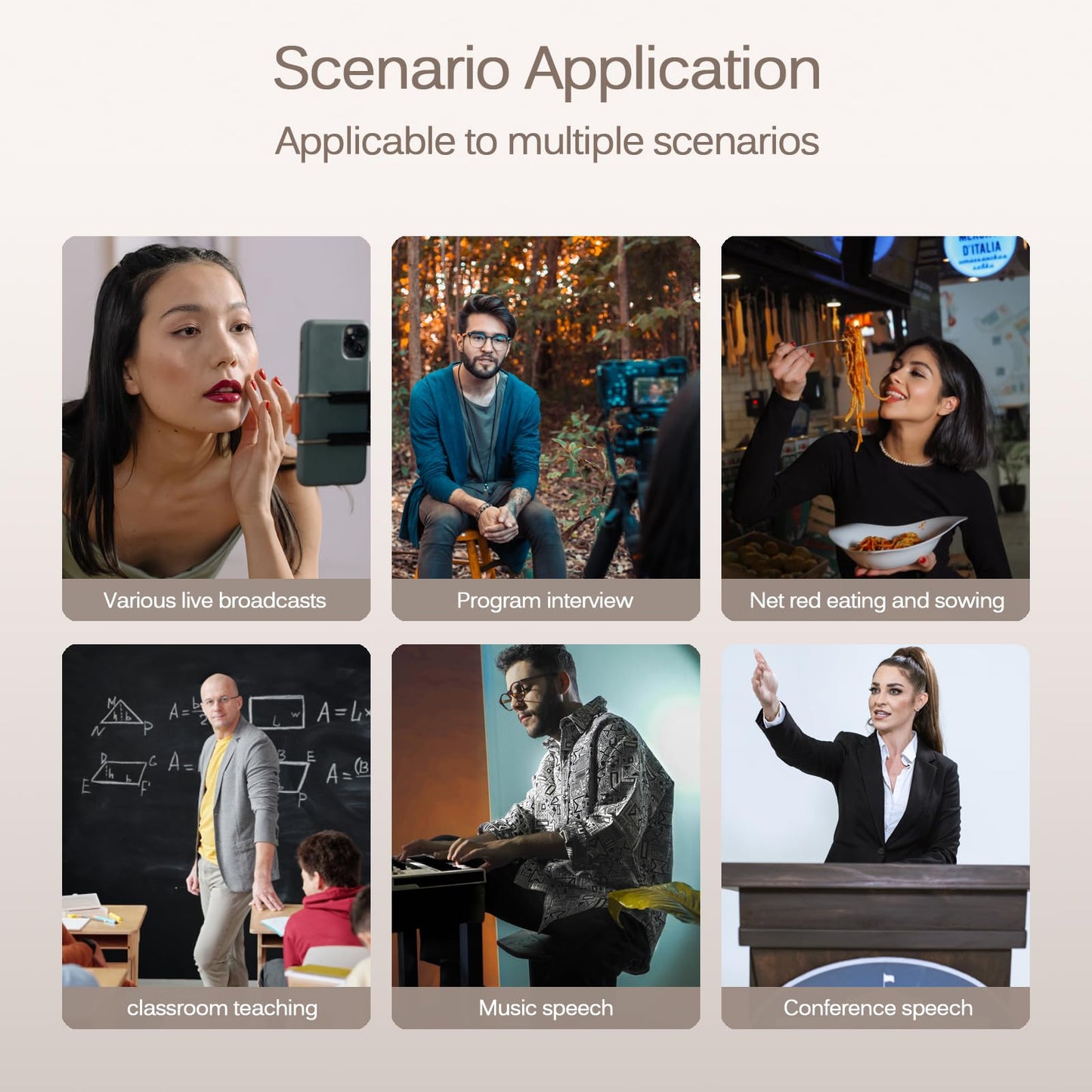 Professional Wireless Lavalier Lapel Microphone for iPhone, iPad, mini Video Recording Mic forInterview Video Podcast Vlog YouTube&Livestream, Noise Reduction, Plug &Play