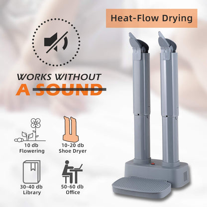 Shoe Dryer, Ohuhu Heavy Duty Boot Dryer for Work Boots - Boot Warmer Glove Dryer with Heat Blower Portable Ski Boot Heaters Overheat Protection Constant Temperature Space Saving Super Quiet Best Gifts