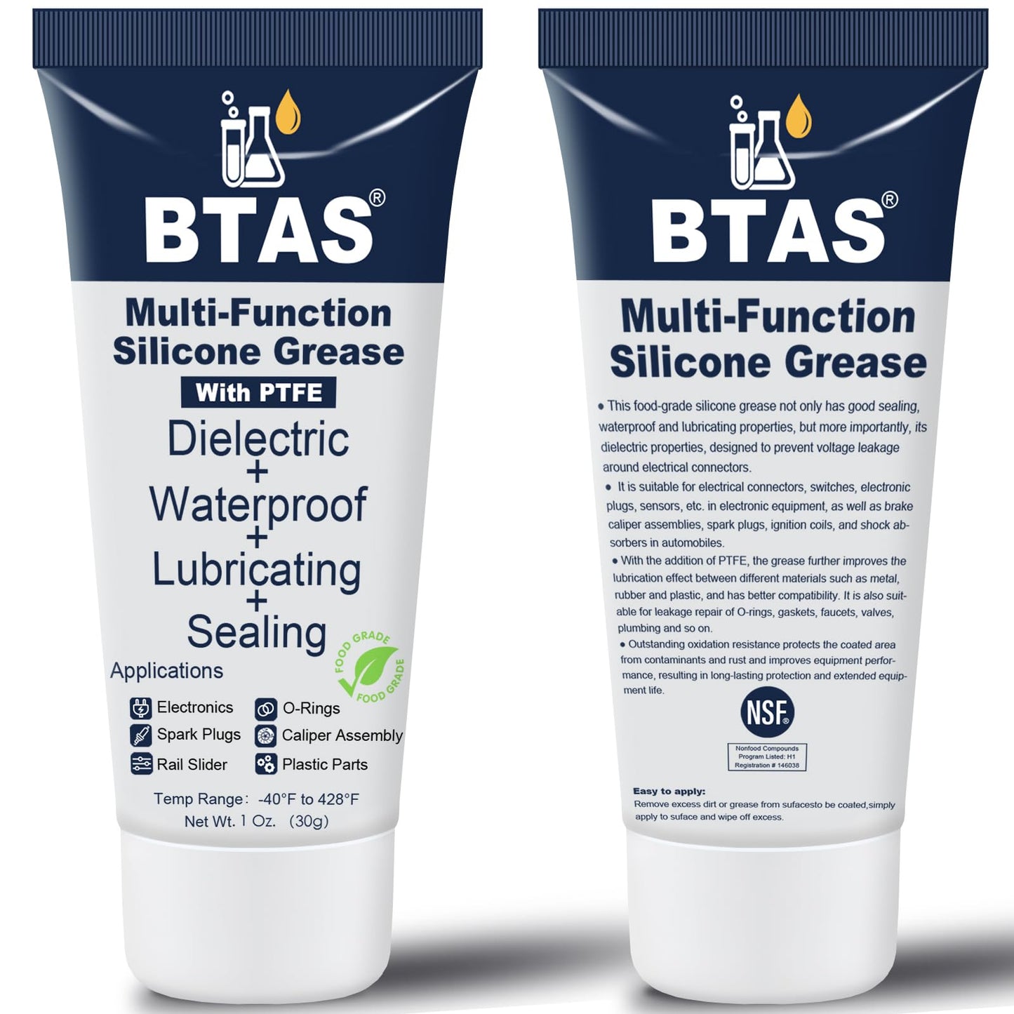 BTAS Dielectric Grease for Electrical Connectors Automotive Spark Plug Boot Battery Terminal Marine Dialectical Electronics Wiring Die Electric Contact Silicone Dialectric Grease 1 oz 1 Pcs