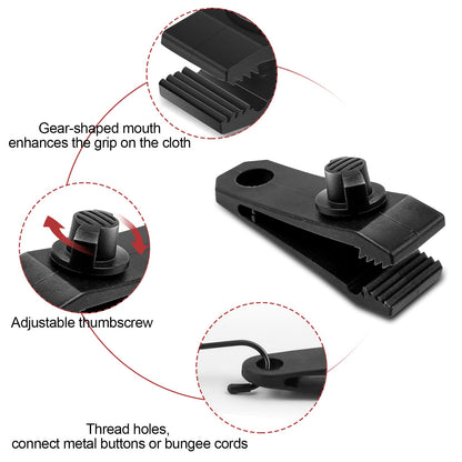 Tarp Clips Heavy Duty Lock Grip Clamps Thumb Screw Tent Clip Secures Tarps Awning Clamp Set for Camping Tarps Awnings Caravan Canopies Car Covers Swimming Pool Covers Boat Cover etc. (12)
