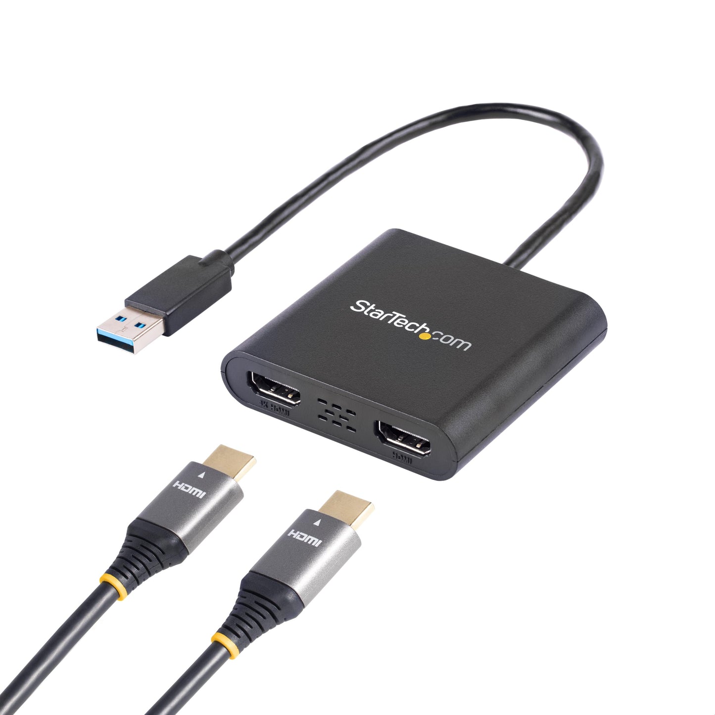 StarTech.com USB 3.0 to Dual HDMI Adapter, USB to 2x HDMI Monitor Converter for Windows, TAA (no support for macOS/ChromeOS/Linux)