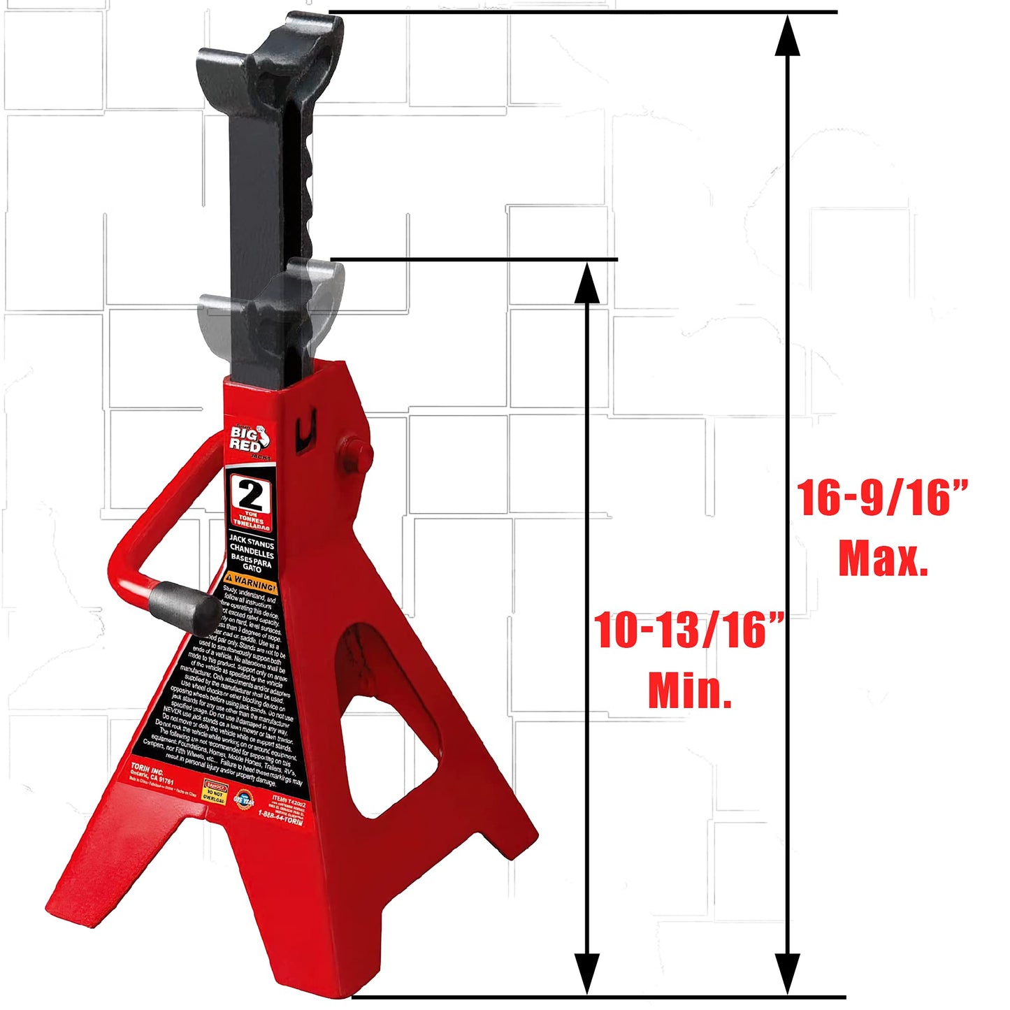 BIG RED Torin Hydraulic Trolley Floor Jack Combo with 2 Jack Stands, 2 Ton Capacity (T82001)
