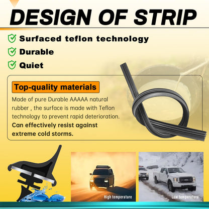 AUTOBOO 13" and 13" Windshield Wipers Blades (Pack Of 2),OEM Quality Premium All-Seasons Wiper blades,Stable and Quiet Armor wiper blades