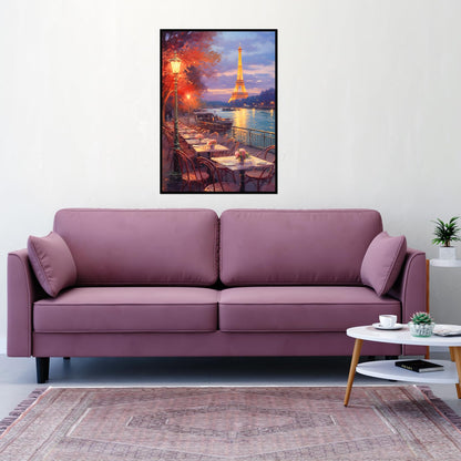 1000 Piece Puzzle for Adults, Paris Riverside Jigsaw Puzzles 1000 Pieces, London Puzzles 1000 Pcs Paris Night View Landscape Oil Painting Puzzle 1000 Pieces for Adults Teens Seniors Gift