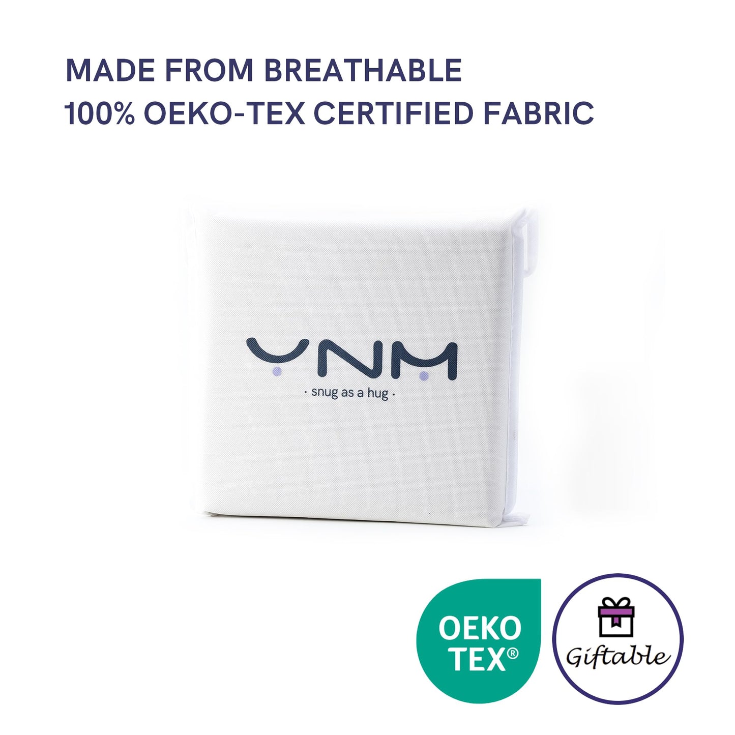 YnM Exclusive Cotton Duvet Cover for Weighted Blankets with 16 Strings (Navy, 60"x80")