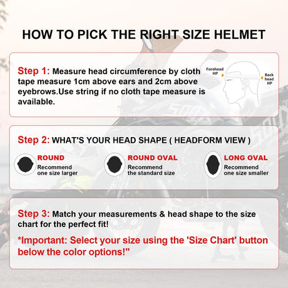 TRIANGLE Motorcycle Helmets Full Face Motorcycle Helmet for Men & Women with Tinted and Clear Visor Meet Dot Approved