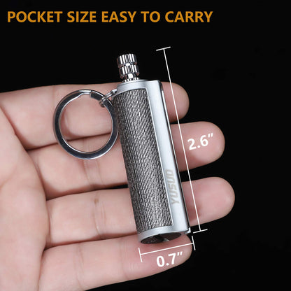 YUSUD 2 Pack Permanent Match Infinity Lighter with Multitool Keychain, Reusable Waterproof Match Strike Anywhere, Forever Flint Fire Starter for Outdoor Survival Tool for Men