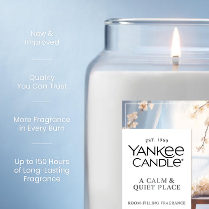 Yankee Candle, A Calm Quiet Place Fall Scented Candle, 22oz Large Jar with up to 150 Hour Burn Time