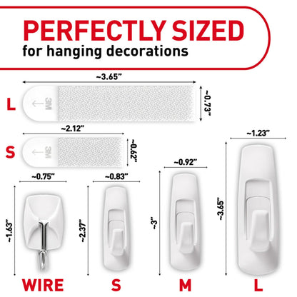 Command Variety Pack, Including 10 Pairs of Picture Hanging Strips, 6 Wire Hooks and 8 Utility Hooks for Hanging, Organization and Storage, Damage-Free Hanging Up to 19 Items, 1 Kit