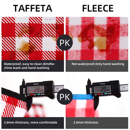 Three Donkeys Machine Washable Extra Large Picnic & Beach Blanket Handy Mat Plus Thick Dual Layers Sandproof Waterproof Padding Portable for the Family, Friends, Kids, 79"x79" (Red and white)