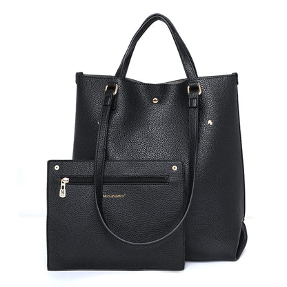 Montana West Tote Bag for Women Purses and Handbags Top Handle Satchel Purse Large Shoulder Handbag Black MWC-C021BK