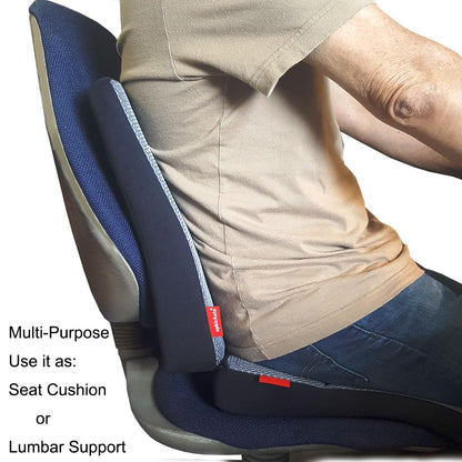 Yupbizauto Breathable Ergonomic Wedge Car Seat Cushion & Office Chair Support Comfortable Pressure-Relief Pad for Back & Tailbone Pain Ideal for Long Sitting, Posture Corrector Mesh Grey Firm