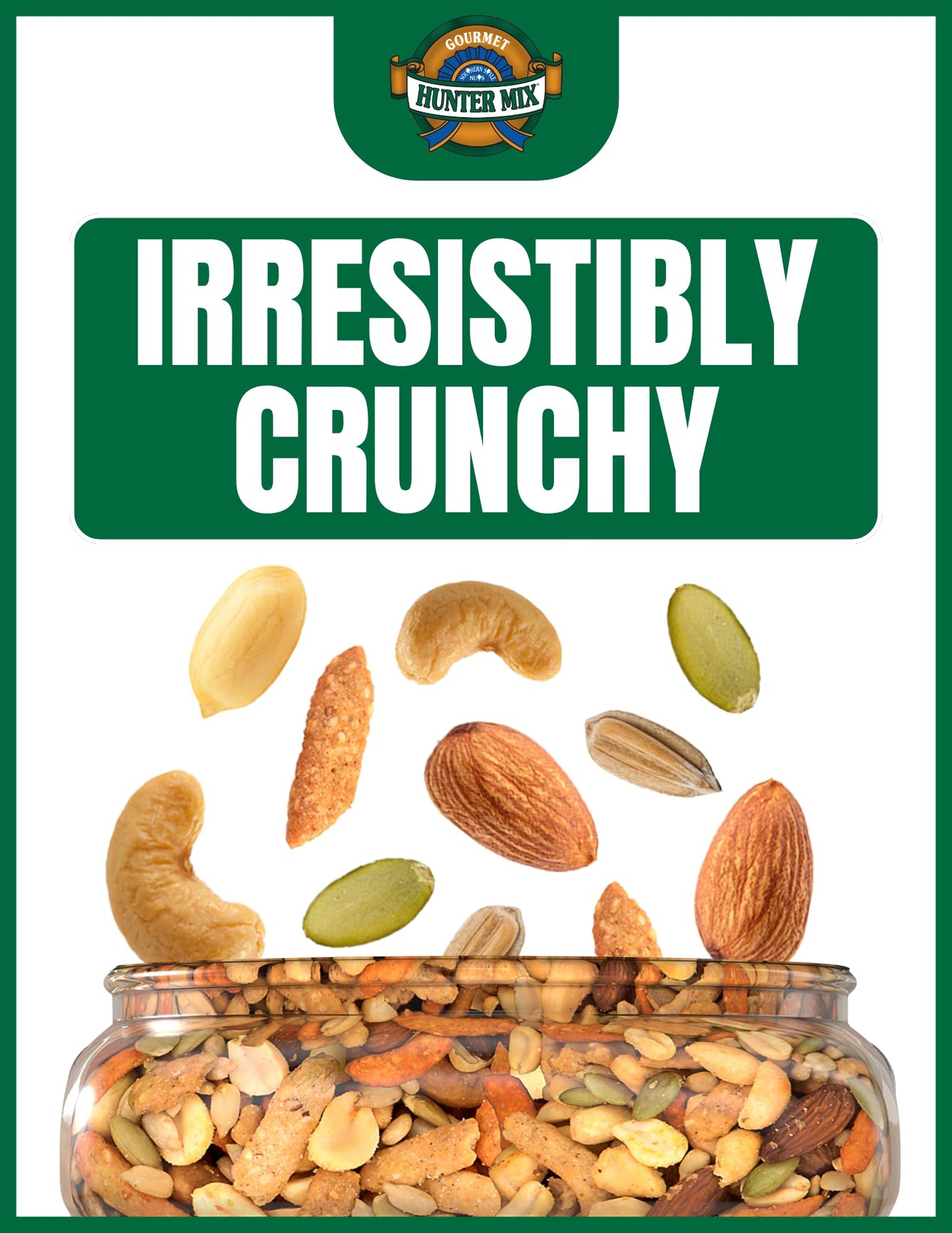 Southern Style Nuts Gourmet Hunter Bulk Trail Mix, 23 oz (Pack of 1), Sesame Sticks, Roasted Peanuts, Sunflower Kernels, Almonds, Cashews & Pepitas, Mixed Nuts, Snacks for Adults & Kids