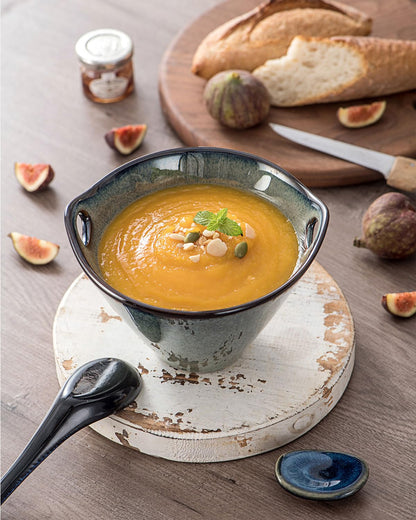 UNICASA Japanese Ramen Bowl Set with Chopsticks, Spoons and Rests, 20oz Deep Porcelain Noodle Bowl Set of 2 for Udon, Pho, Salad, Soup (Reactive Green)