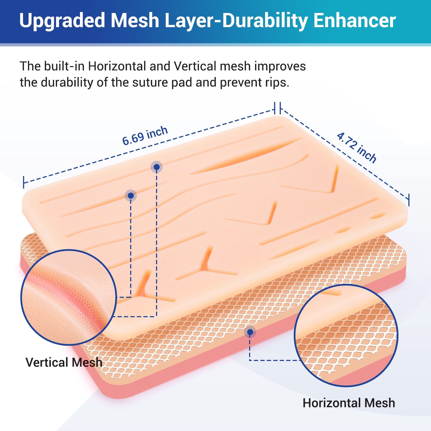 Alcedo Suture Practice Kit for Medical Students | Complete Set (32 Pieces) Include Durable Large Suturing Pad with Pre-Cut Wounds, Tools Kit, and Suture Threads | Perfect for Practice, Demonstration