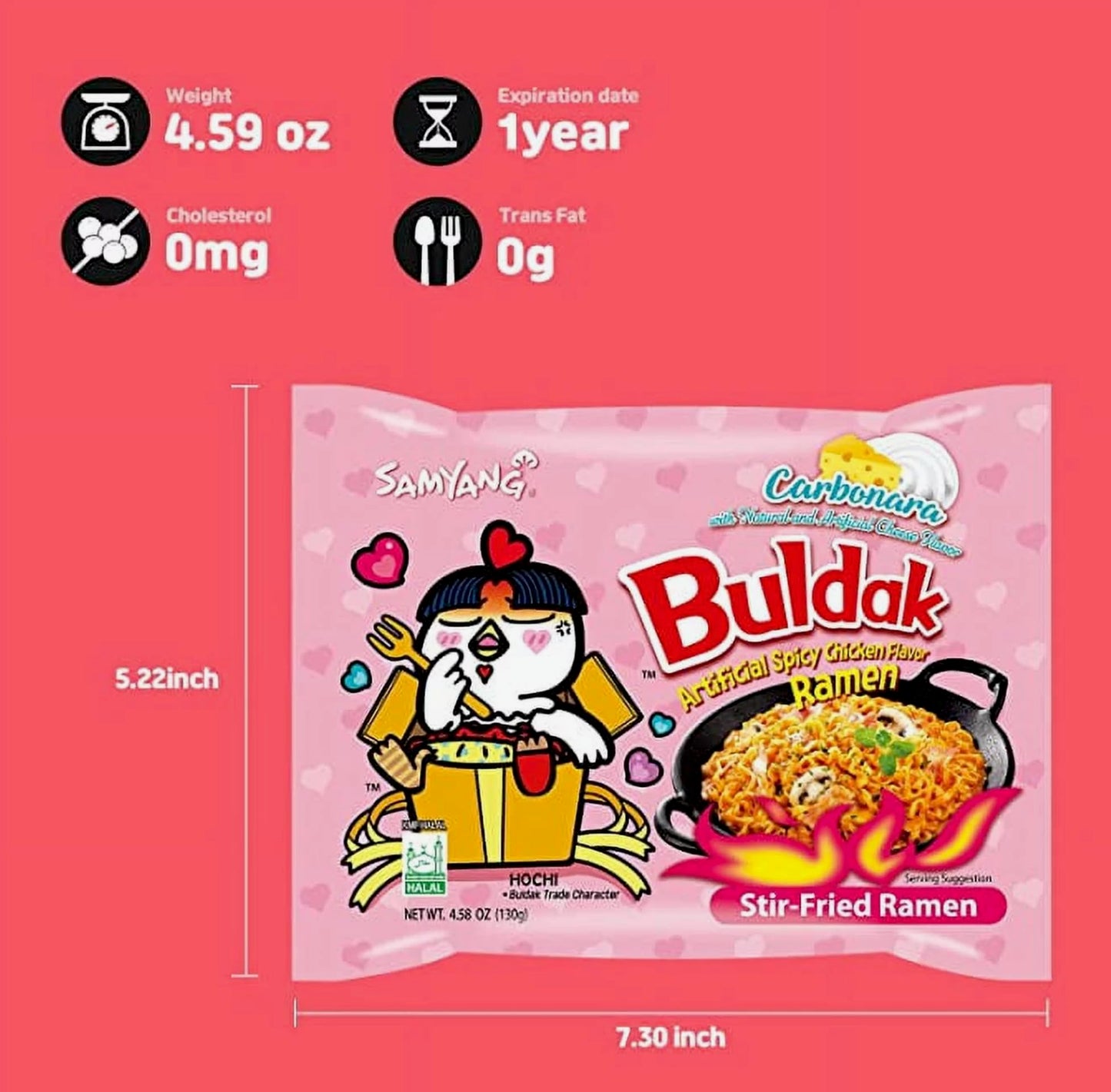 Samyang Buldak Hot Spicy Chicken Ramen Noodle Korean Stir-Fried Ramen (10, 2 Carbonara, Cheese, Cream Carbonara, 2X Spicy, Habanero Lime, Quattro Cheese, Original, Stew, Tom Yum)