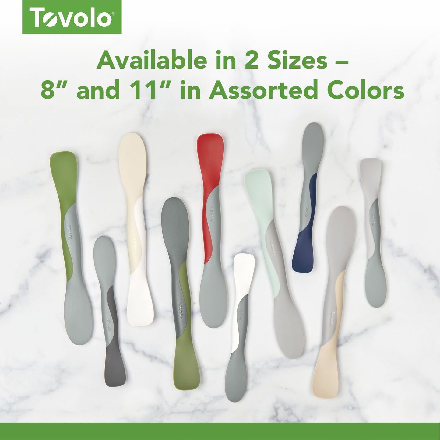 Tovolo Scoop & Spread Tool – Dual-Ended Silicone & Nylon Kitchen Utensil for Spreading, Scraping, Scooping, Slicing – BPA-Free, Heat-Resistant, Dishwasher Safe