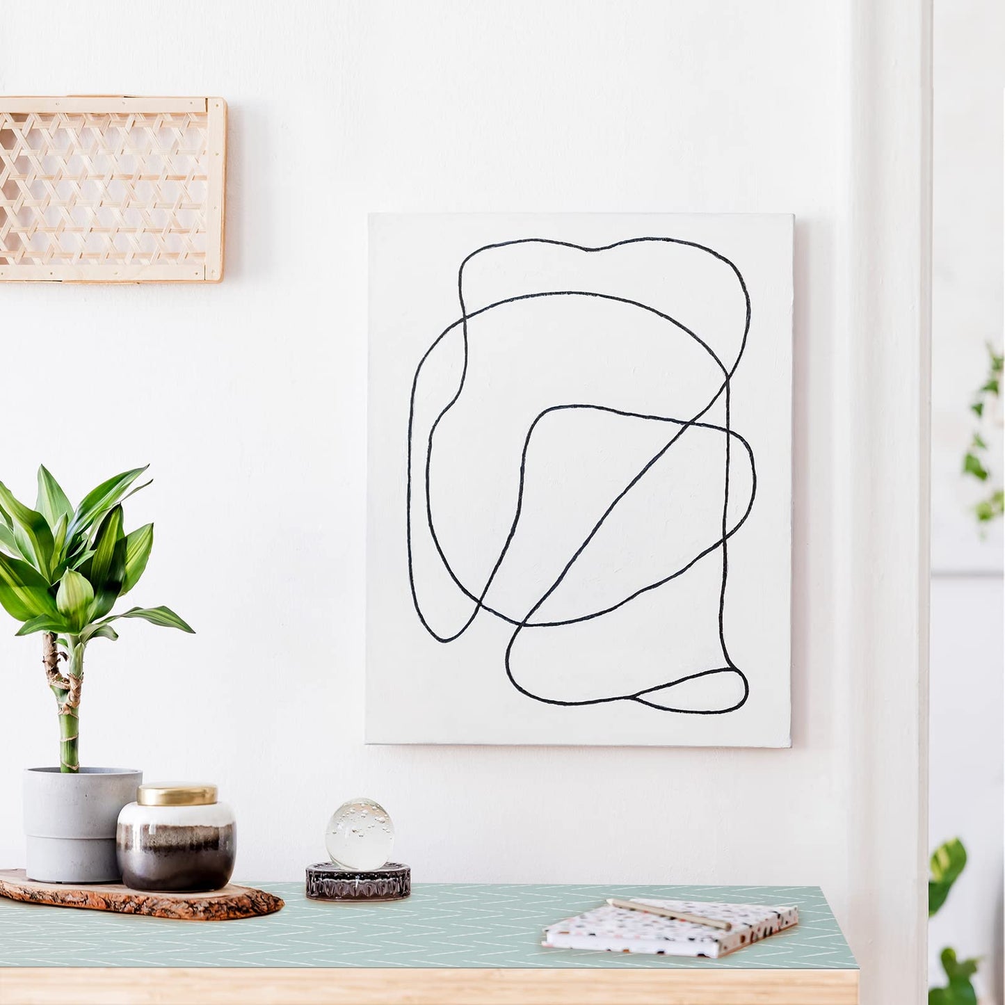 Glotoch Premium Non Slip Shelf Liner, Non Adhesive Drawer Liner, Waterproof Shelf Liners for Kitchen Cabinets, Drawer, Fridge, Wire Shelving, Pantry-17.5" X 360", Heavy Duty, Green Herringbone