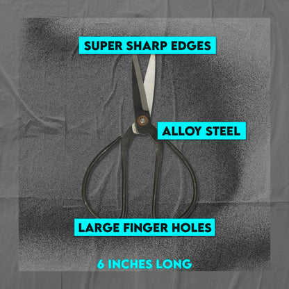SE Chinese Scissors with Super Sharp Edges Suitable for Embroidery, sewing, Craft, Art Work, and Everyday Usage (6-Inch)