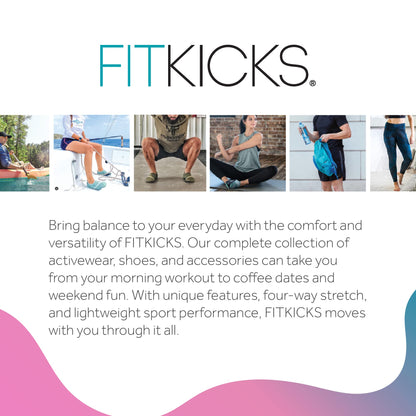 FITKICKS Crossovers Active Footwear, Foldable Shoes, Large, Black