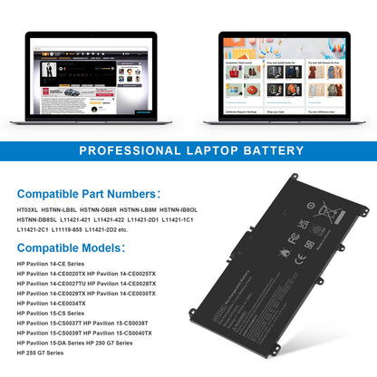 TREE.NB HT03XL L11119-855 Laptop Battery Replacement for HP Pavilion 14 15 17 15-CS 15-DA 15-DB 15-DW Series 15-CS0053CL 15-DW0033NR 15-DA0014DX HT03041XL L11421-542 L11421-2C2 HSTNN-UB7J HSTNN-DB8R