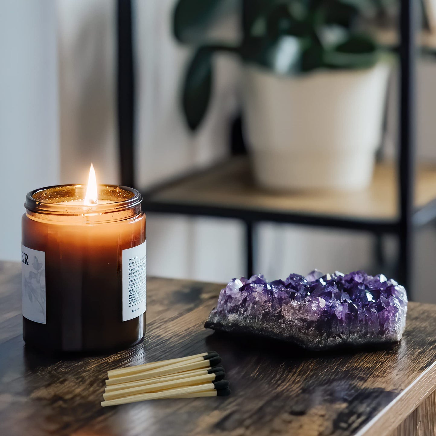 2" Artisan Black Tip Matches | 100 Bold Black Tip Safety Matchsticks with Strikers by Thankful Greetings | Great for Home Décor, Candle Lovers, & Crafts | Decorative Candle Accessories