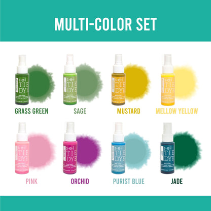 S.E.I. Natural Fade Tie Dye Kit, Fabric Dye Spray Set, Easy Clean Up, Easy Application, Spray Tie Dye Kit - 8 Pack of Colors