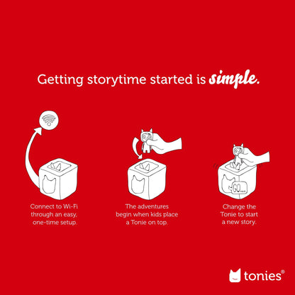 Tonies Creative Audio Character - Record and Upload up to 90 Minutes of Your Own Stories and Songs - Pink/Light