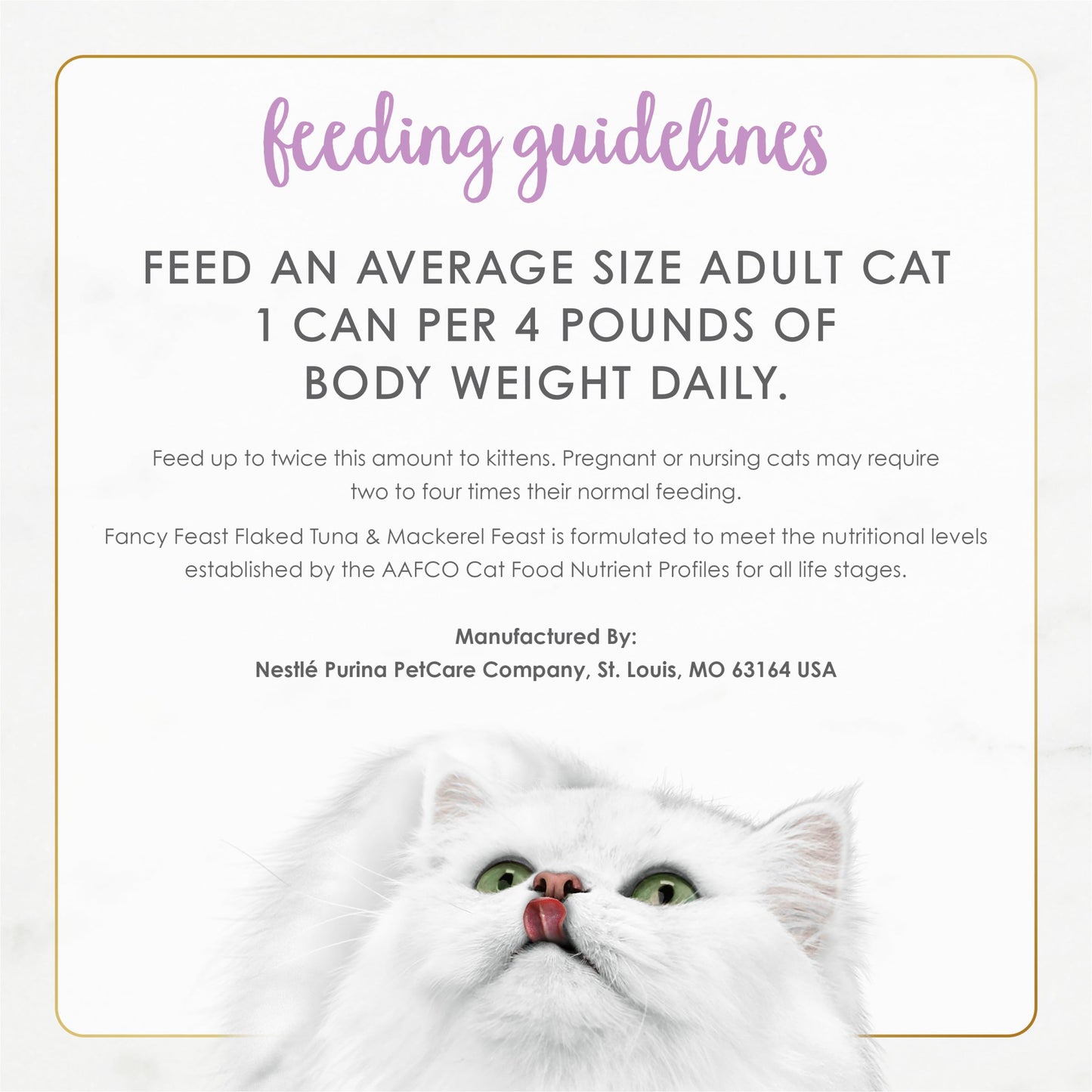 Purina Fancy Feast Wet Cat Food Flaked Tuna and Mackerel Feast - (Pack of 24) 3 oz. Cans