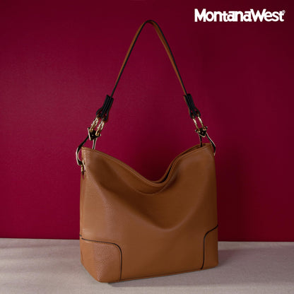 Montana West Hobo Bags for Women Purses and Handbags Ladies Bucket Shoulder Bags,MWC-128BBR