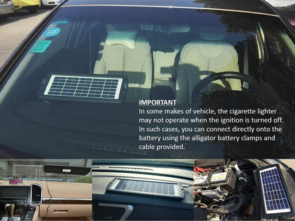 Sunway Solar Car Battery Trickle Charger & Maintainer 12V Solar Panel Power Kit Portable Backup for Car Automotive RV Marine Boat Motorcycle Truck Trailer Tractor Powersports Snowmobile Farm Equipment