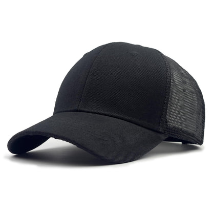 Utmost Structured Baseball Cap with Adjustable Closure - Performance Hat for Outdoor Activities and Custom Embroidery (1pc Black/Mesh)