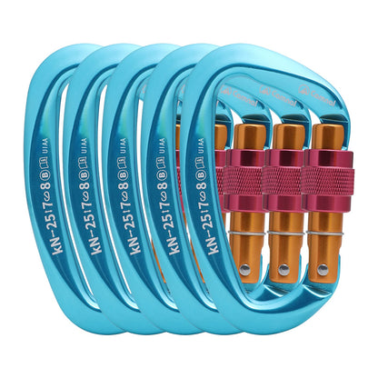 CAMNAL Heavy Duty Carabiner UIAA Certified Locking Carabiner 25KN (About 5620 lbs) Screw Lock Carabiner D Shape Carabiner Clip for Rock Climbing, Mountaineer, Aerial Work