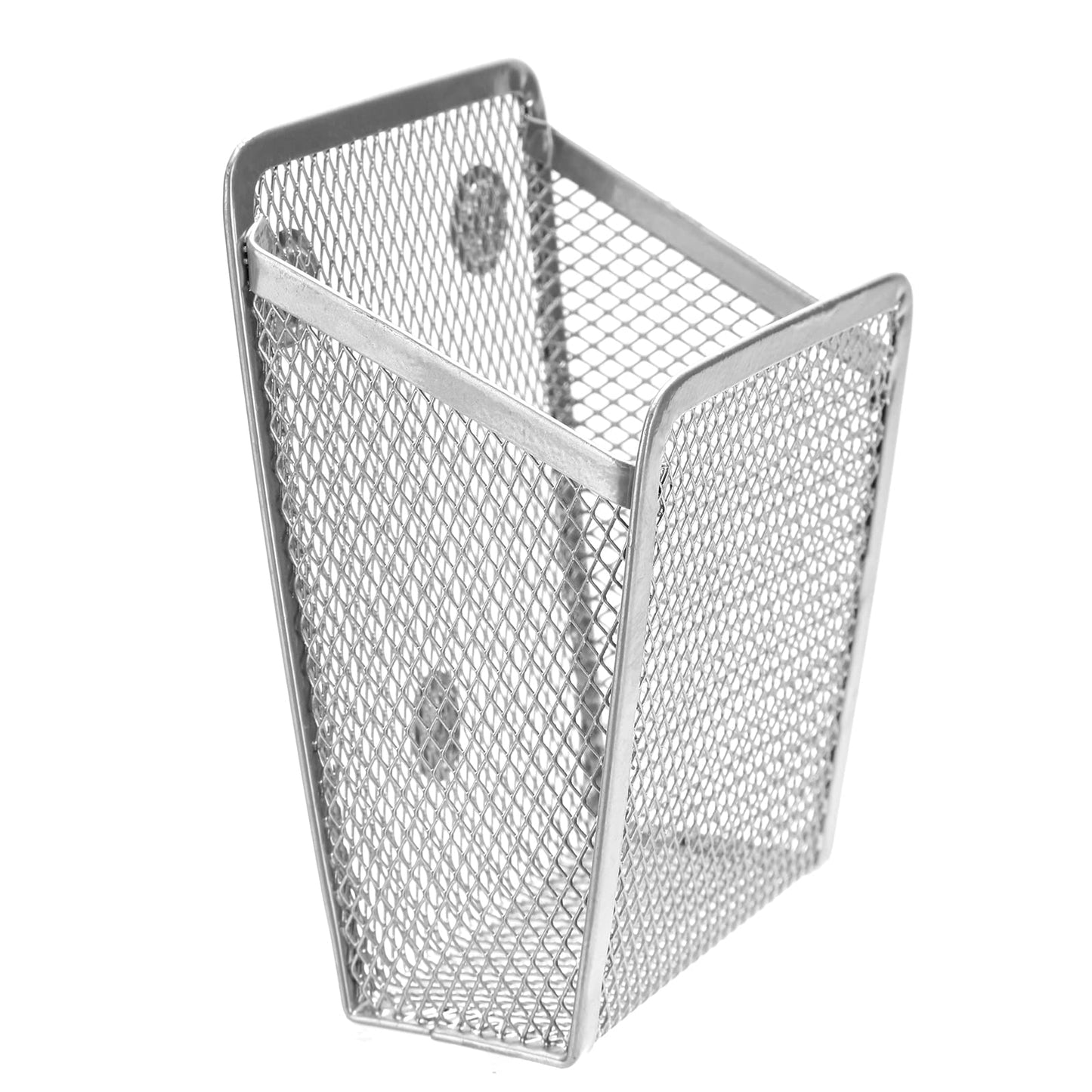 Sanpaint Magnetic Pencil Holder,Mesh Stainless Steel Pen Basket, Metal Writing Utensil Storage Organizer for Whiteboard,Blackboard,Kitchen, Locker, Home, or Office