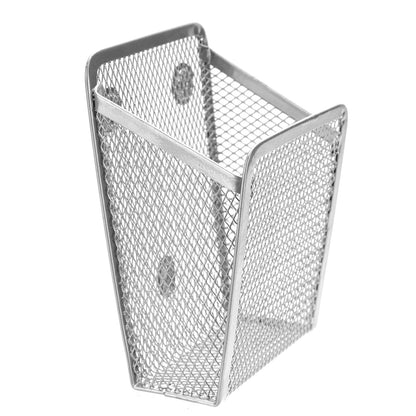 Sanpaint Magnetic Pencil Holder,Mesh Stainless Steel Pen Basket, Metal Writing Utensil Storage Organizer for Whiteboard,Blackboard,Kitchen, Locker, Home, or Office