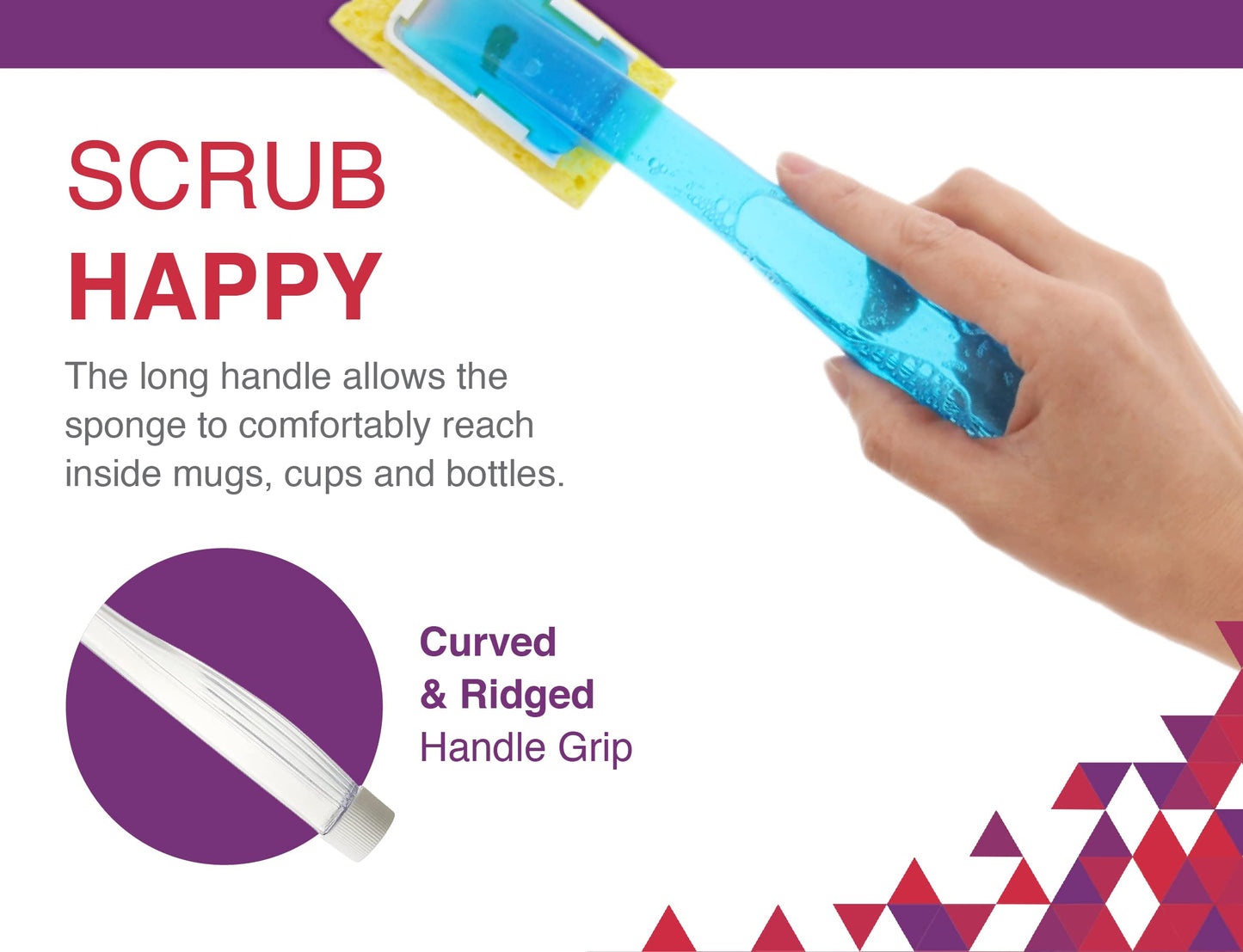 Arrow Home Products Dish Sponge with Soap Dispenser Handle - Fillable Dish Wand for Quick, Convenient Cleaning - Made in the USA - Easy to Refill, Built-In Scrubber, Ideal for Dishes and Pans