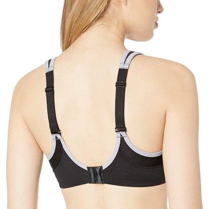 Wacoal Women's Sport Contour Convertible Underwire Bra, Black/Lilac Gray, 34DDD