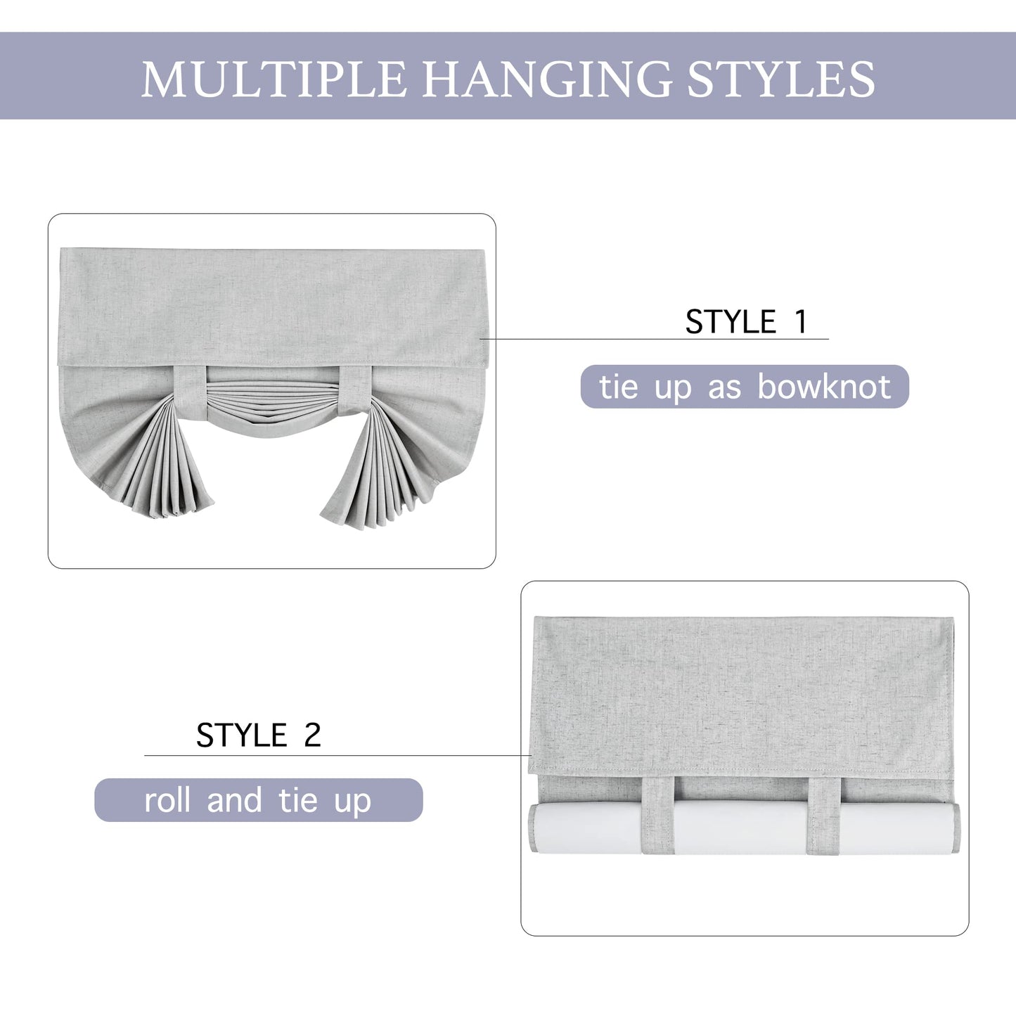 RYB HOME Kitchen Door Curtains 69 inch Length, 100% Blackout Natural Linen Blended Skylight/Patio/Glass/French Door Window Decor Privacy Shades, W26 x L69 inch, Concrete Grey, 1 Panel