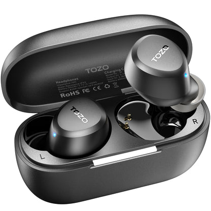 TOZO A1 Wireless Earbuds Bluetooth 5.3 Light Weight in Ear IPX5 Waterproof Headphones 2 Mic for AI Calls, Immersive Premium Sound Bass Headset with Charging Case, 32 Presets EQ Customization via App