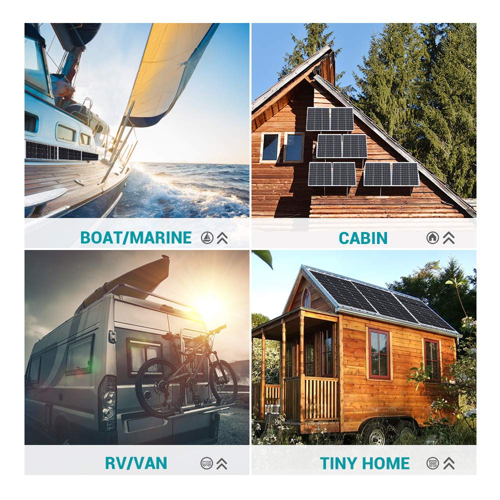 Renogy Solar Panel 50 Watt 12 Volt, High-Efficiency 50W Solar Panel Monocrystalline PV Module Power Charger for RV Marine Rooftop Farm Battery and Other Off-Grid Applications