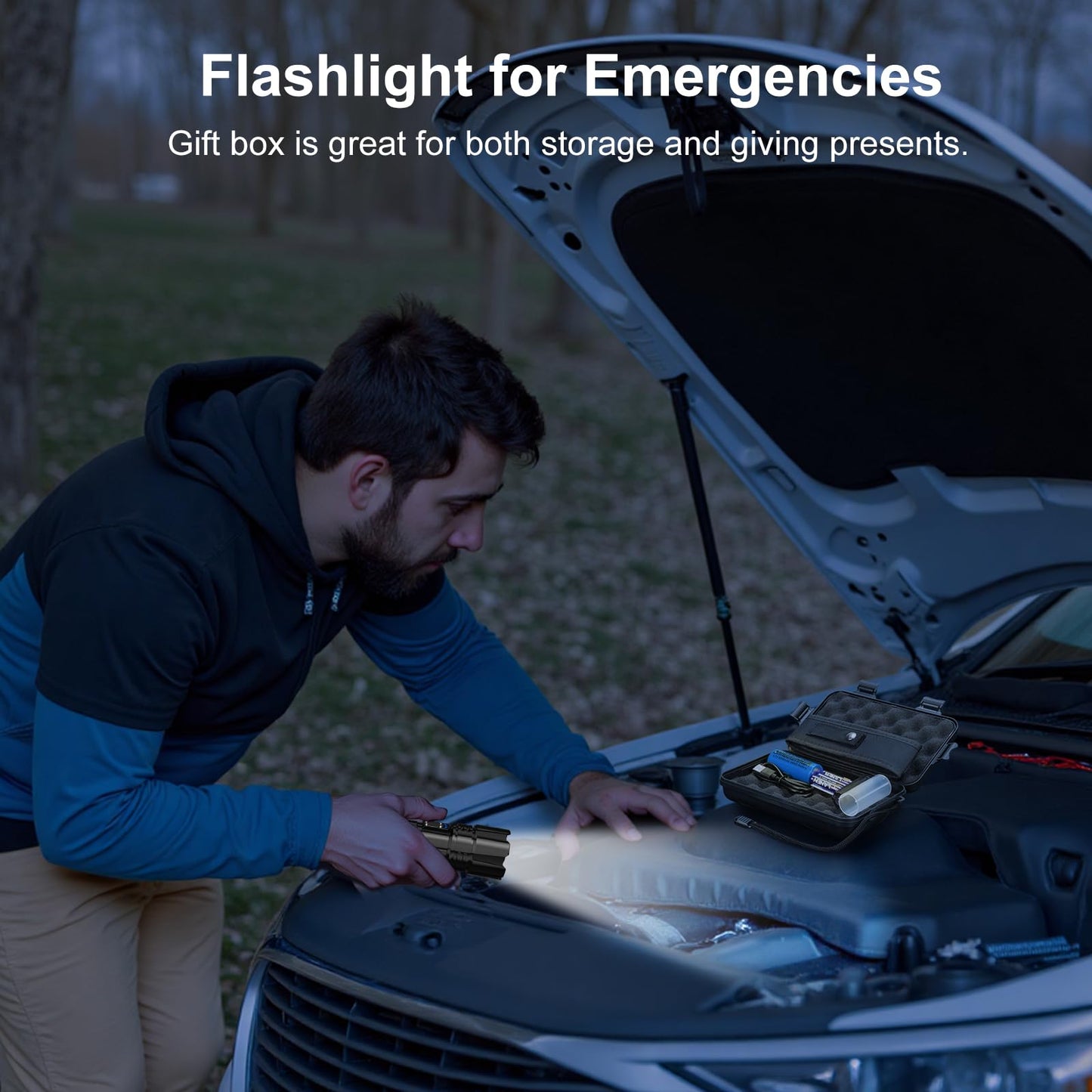 Sunitact Flashlights High Lumens, Rechargeable Flashlight Led 2000 Lumen XHP70.2, Super Bright Flash Light, High Powered Handheld Flashlights for Emergency Camping Gift, IP67 Waterproof, Adjustable