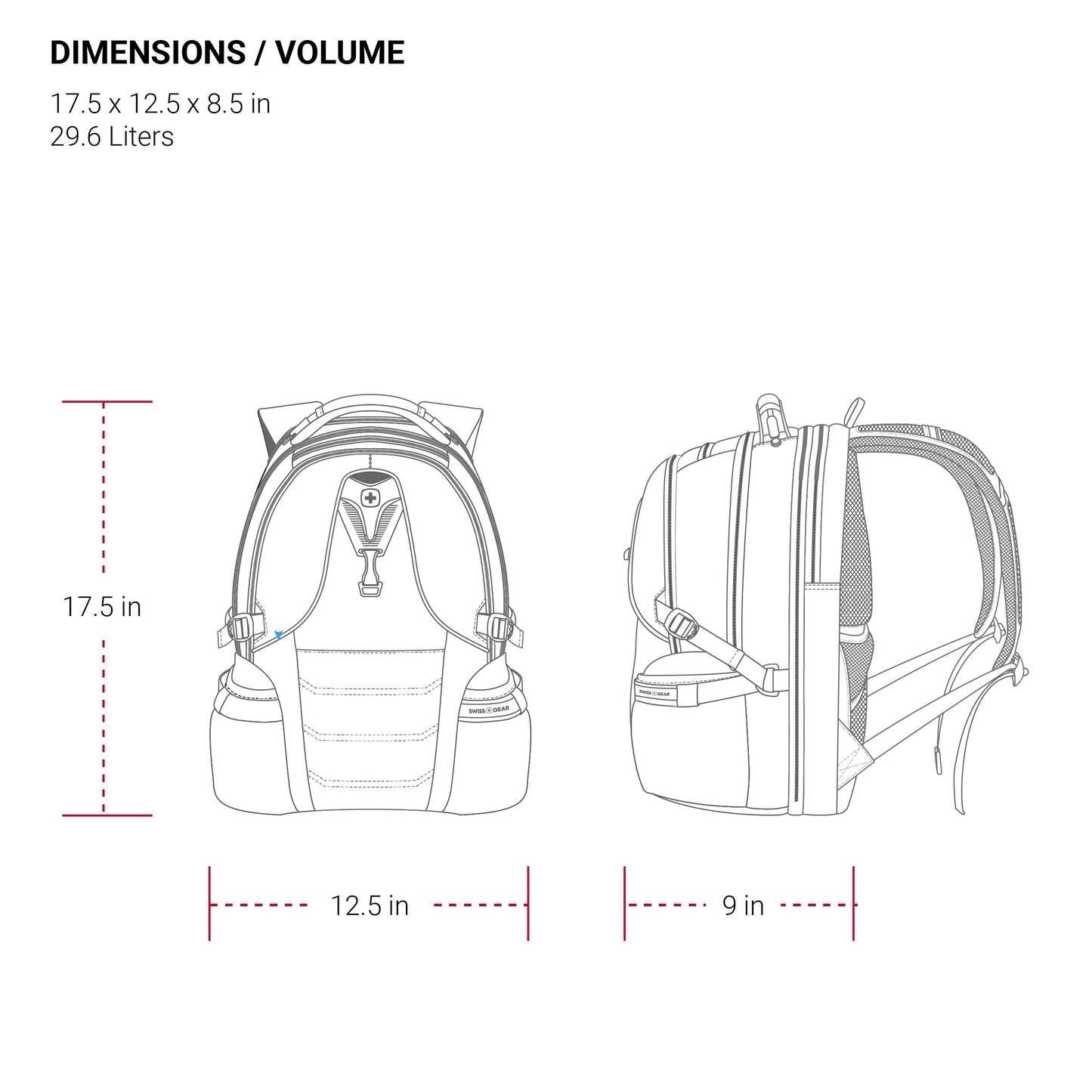 SwissGear 2769 Scansmart Backpack, Black, 17.5-Inch