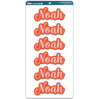 Custom Name Stickers for Water Bottles - Personalized Waterproof Vinyl Name Labels for Cups, Tumblers, Helmets, Laptop, Servers, Cars and Daycare (6 Stickers)