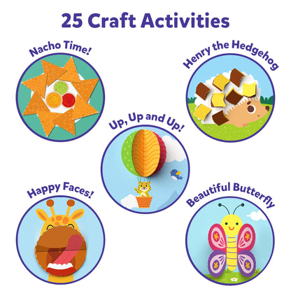 Skillmatics Scissor Skills Activity Book - Snip Snip, 25 Fun Cutting & Creative Activities for Preschoolers, 2 Child-Safe Scissors, Fine Motor Skills Craft Kit, Gifts for Kids Ages 3, 4, 5, 6, 7